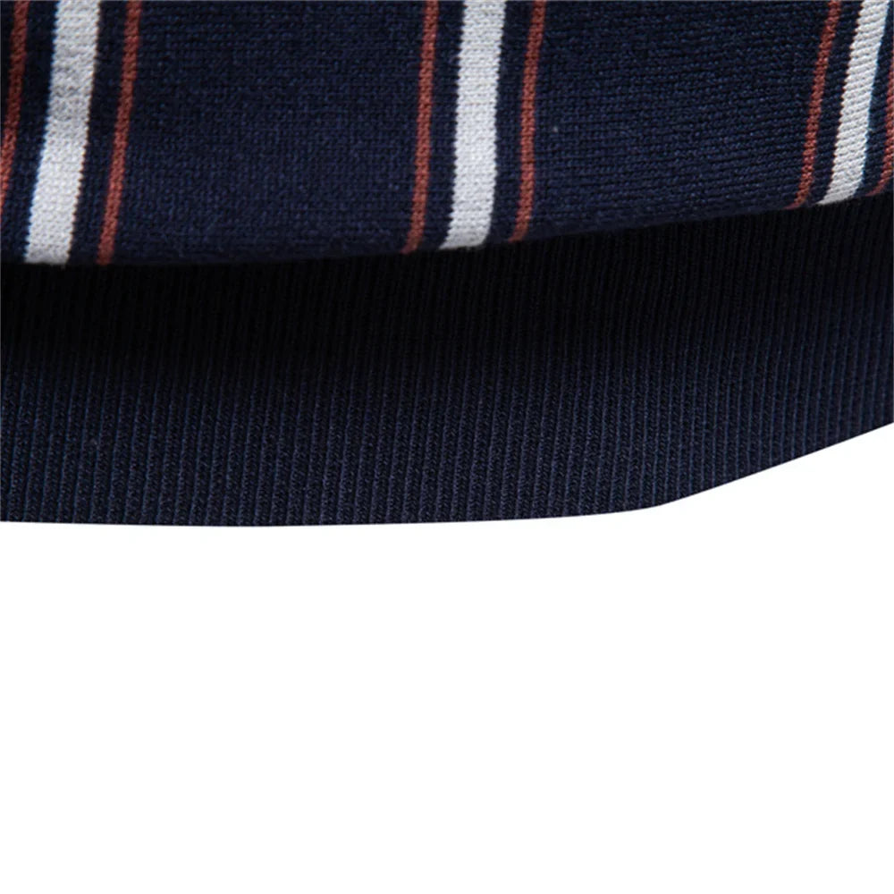REED | Polo a Strisce Retro con Zip - Stile Unico e Comfort Incredibile!