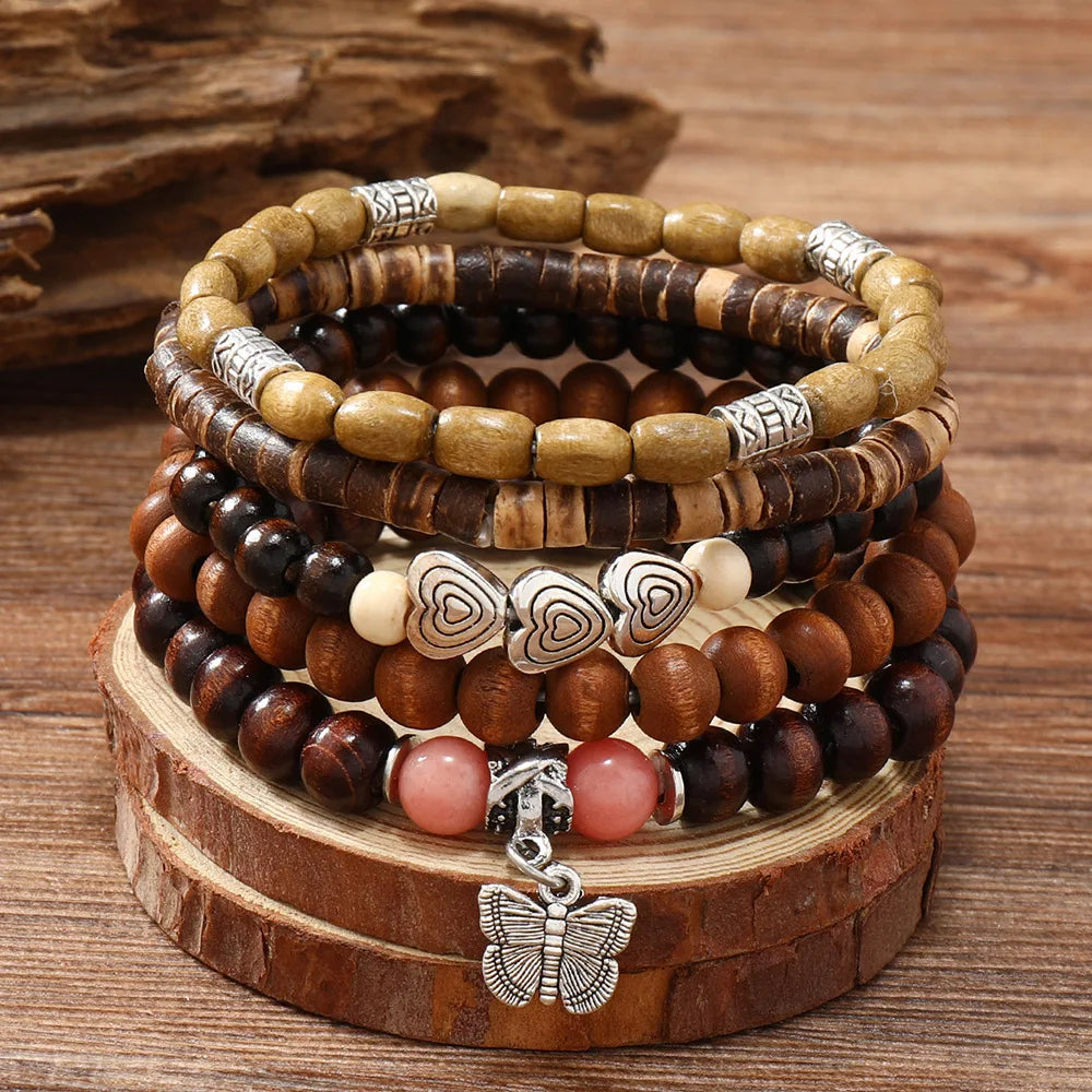 NOEMI™ | Set di bracciali bohémien con perline – Stile naturale ed eleganza senza tempo