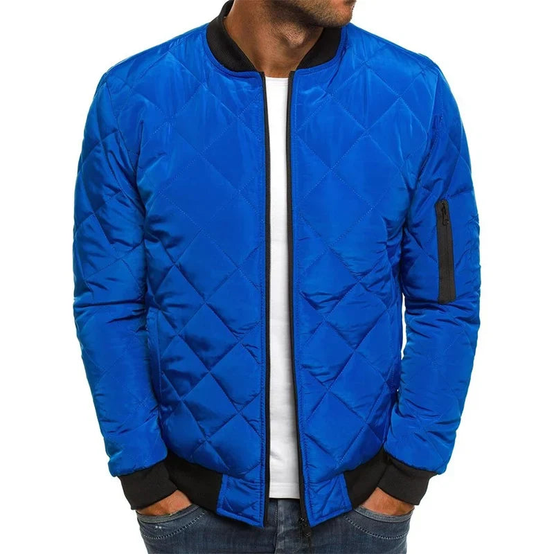 David - Giacca in Cotone Elegante con Motivo a Diamante per uno Stile Unico