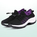 Scarpe Ambulo Comfort in Tessuto a Maglia - Stile Viola e Nero per il Tuo Comfort Quotidiano