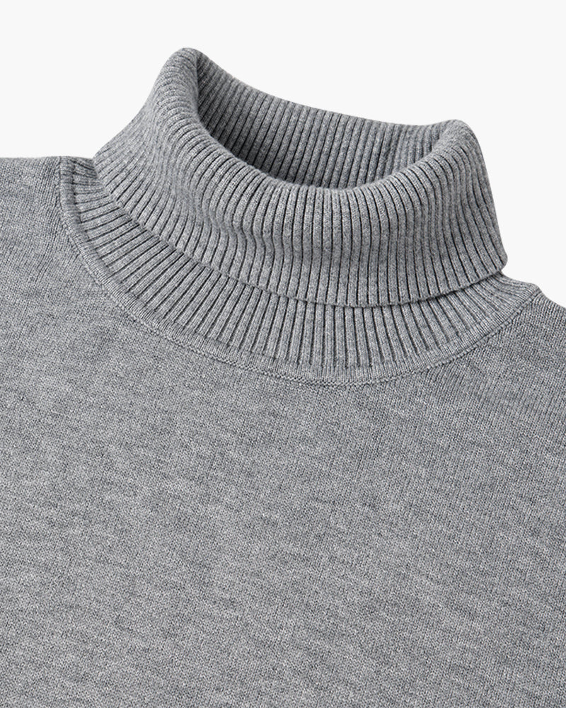 JANGSAN Maglione in Lana Merino con Collo Alto - Eleganza e Comfort per Ogni Occasione