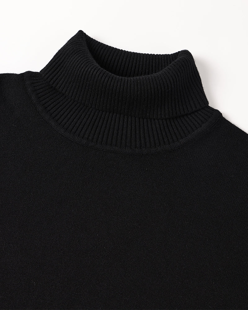 JANGSAN Maglione in Lana Merino con Collo Alto - Eleganza e Comfort per Ogni Occasione