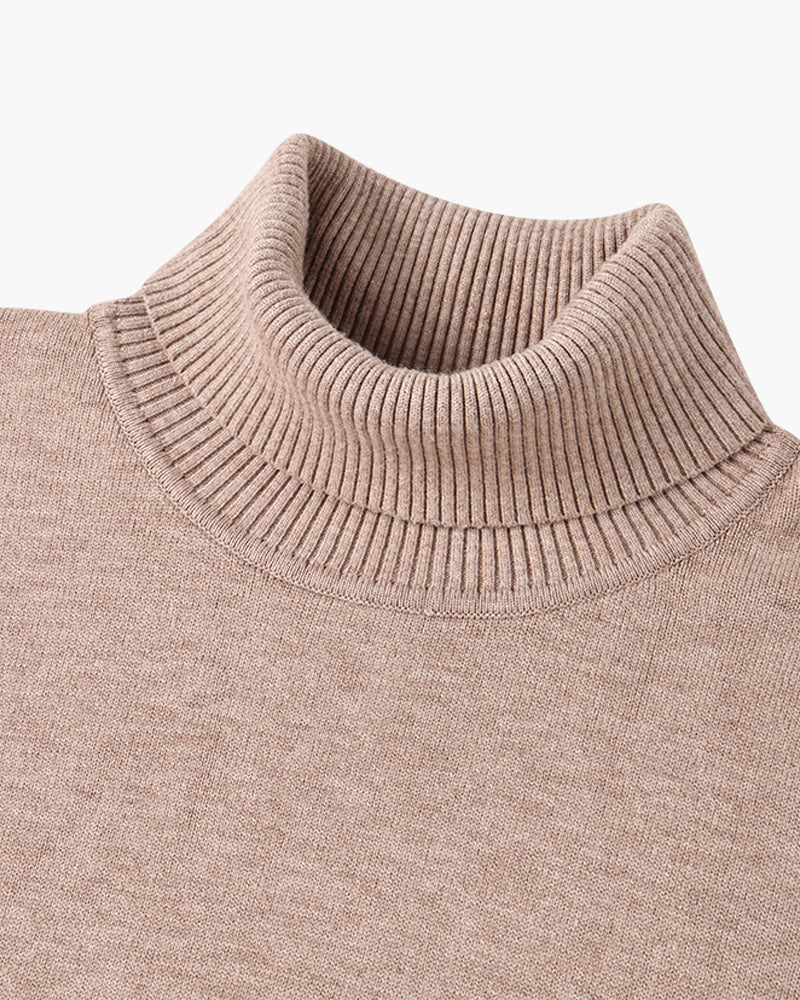 JANGSAN Maglione in Lana Merino con Collo Alto - Eleganza e Comfort per Ogni Occasione