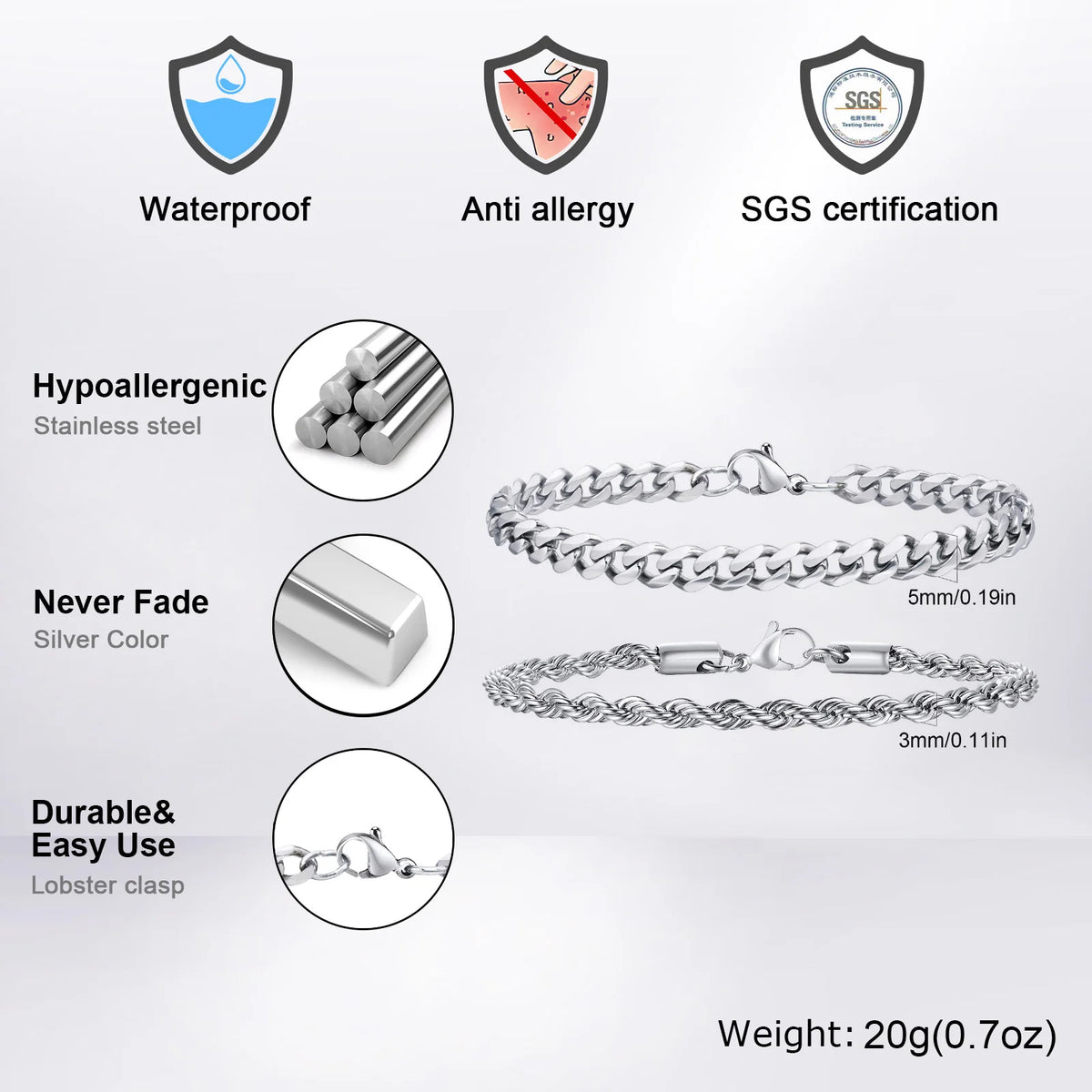 Lorenzo™ | Set di bracciali da uomo senza tempo