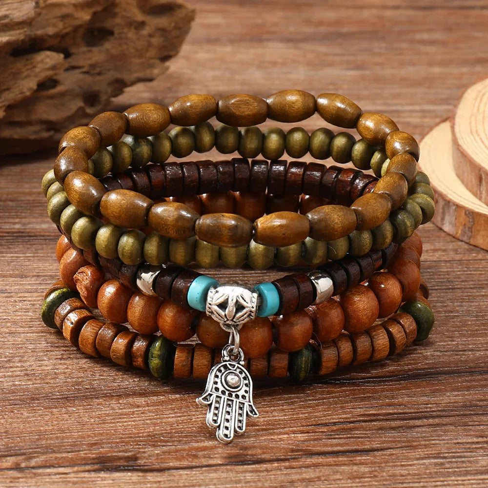 NOEMI™ | Set di bracciali bohémien con perline – Stile naturale ed eleganza senza tempo