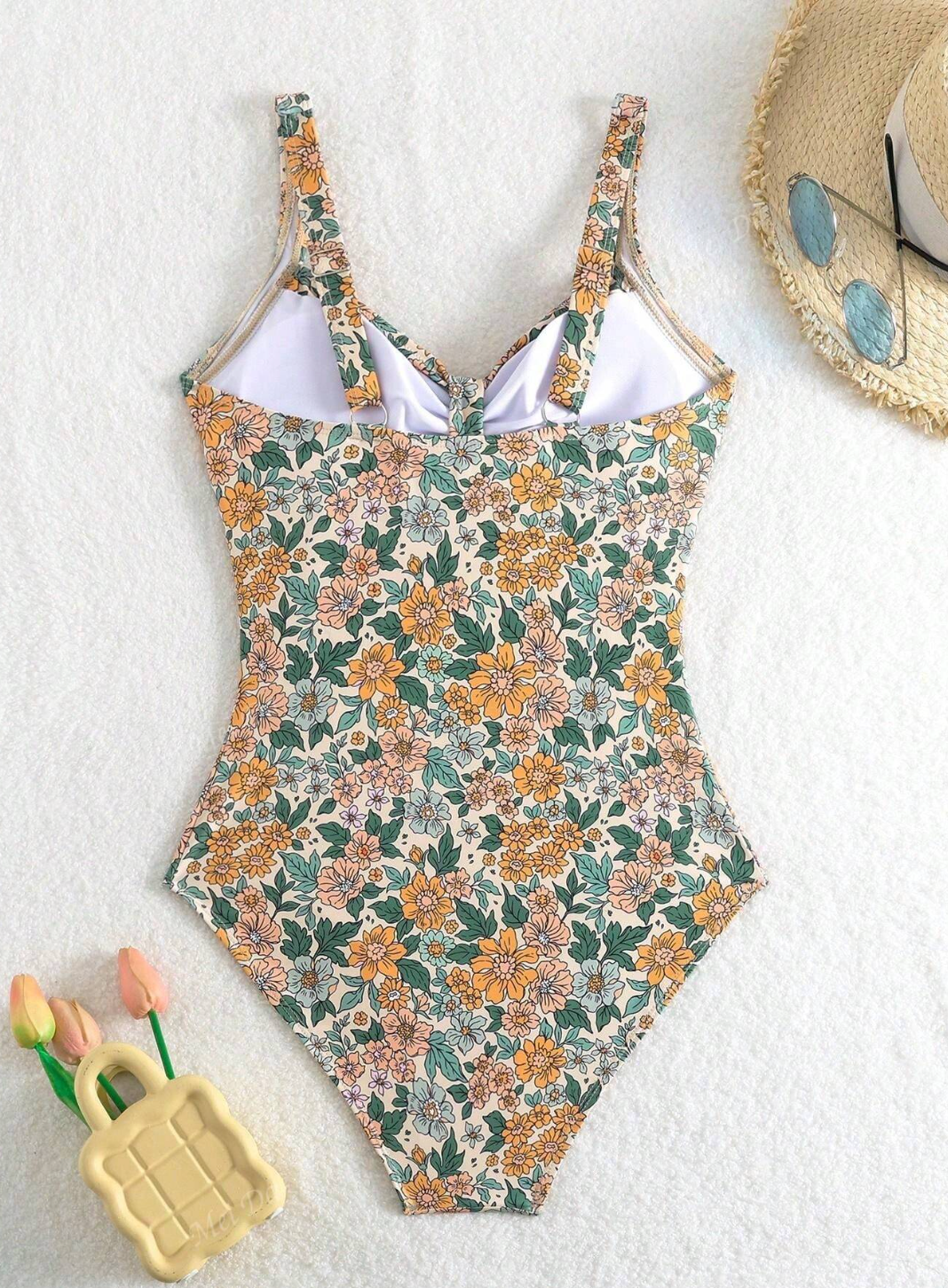 Luísa - Costume da Bagno Floreale con Scollo Halter: Stile e Comfort per l'Estate!