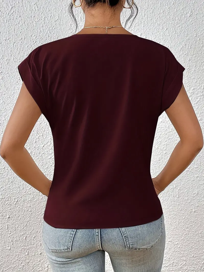 BELLE™ | Elegante Top V-Neck per un Look Raffinato