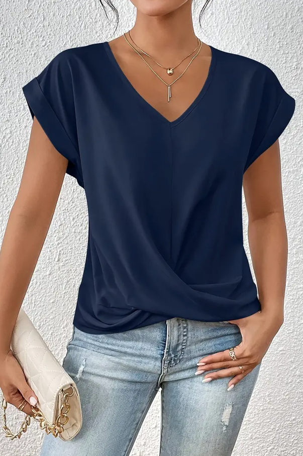 BELLE™ | Elegante Top V-Neck per un Look Raffinato