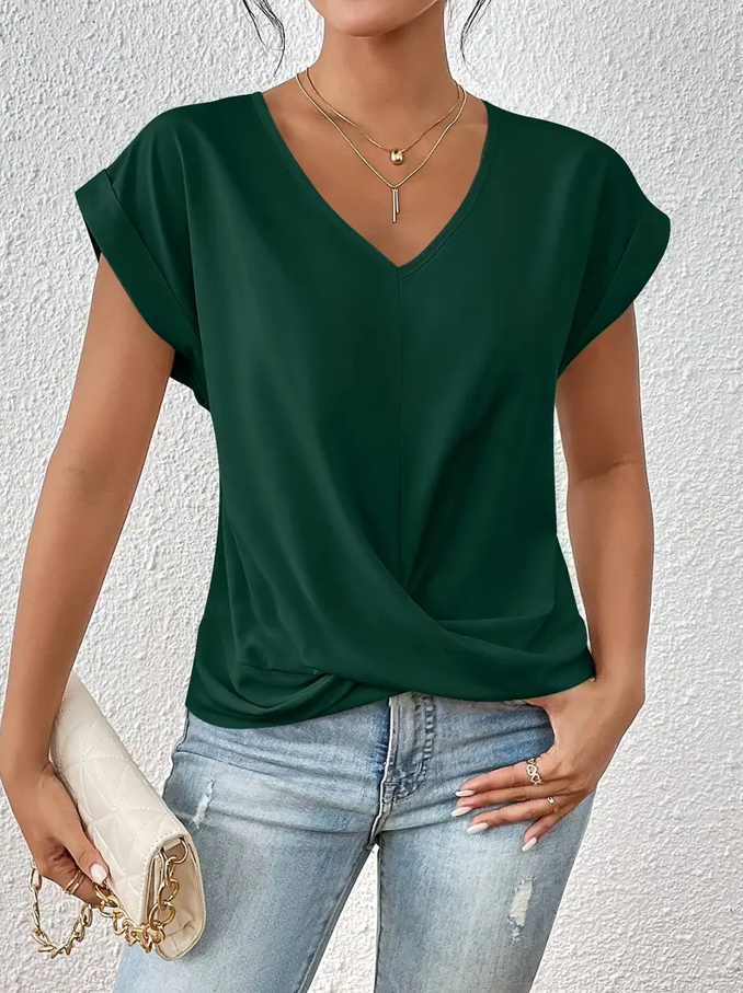 BELLE™ | Elegante Top V-Neck per un Look Raffinato