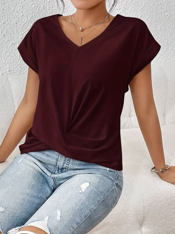 BELLE™ | Elegante Top V-Neck per un Look Raffinato