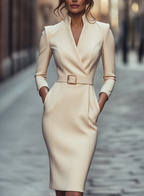 TIVARA | Abito Nero Elegante con Cintura - Stile e Comfort per Ogni Occasione