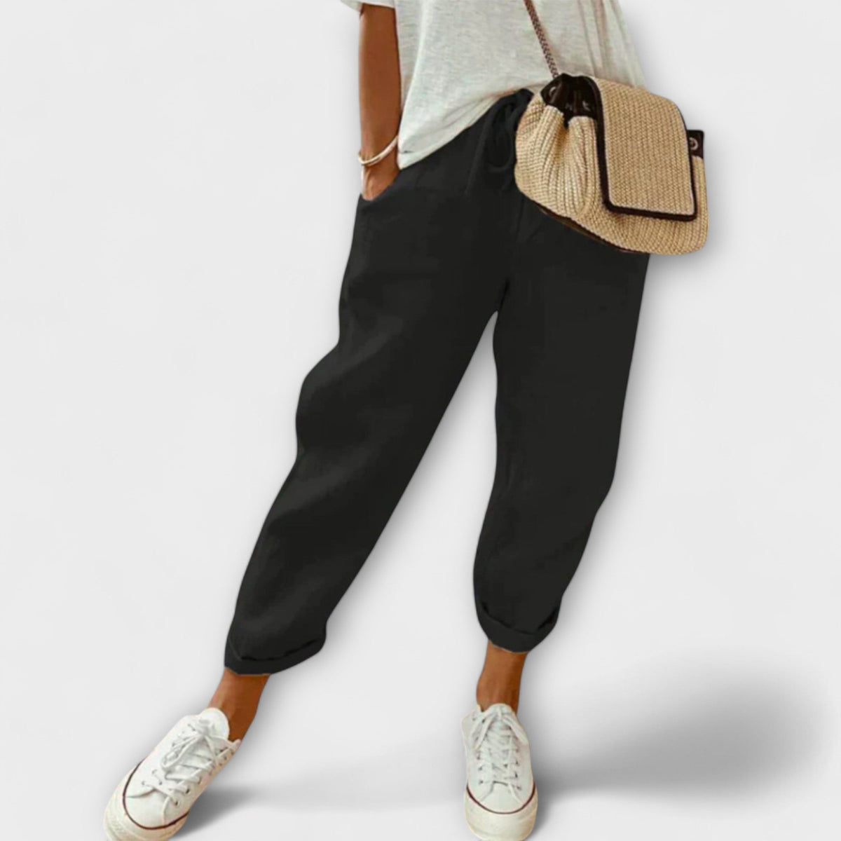 Bibi - Pantaloni Casual in Lino: Stile Moderno per Ogni Occasione!