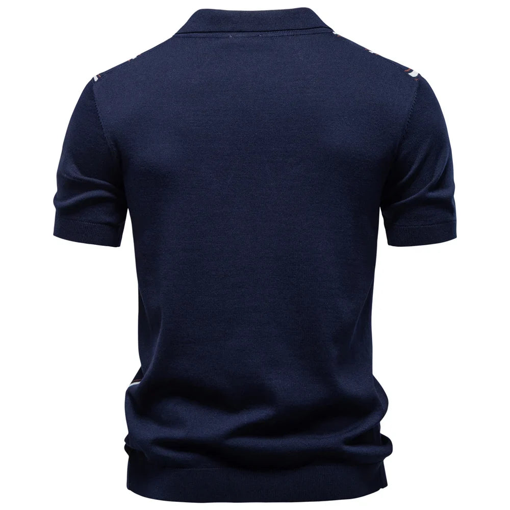 REED | Polo a Strisce Retro con Zip - Stile Unico e Comfort Incredibile!
