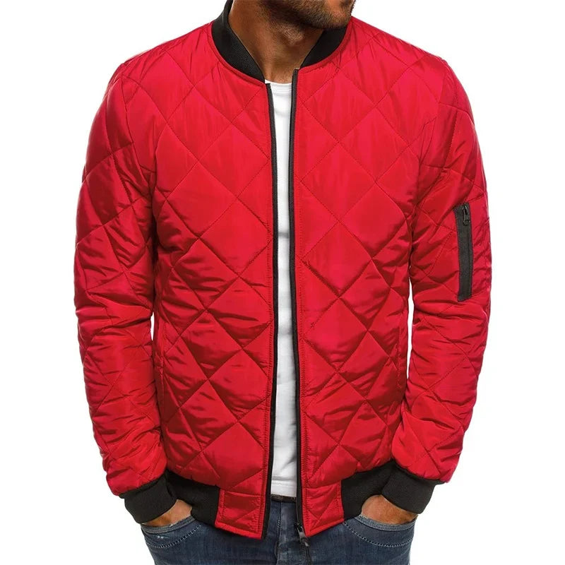 David - Giacca in Cotone Elegante con Motivo a Diamante per uno Stile Unico