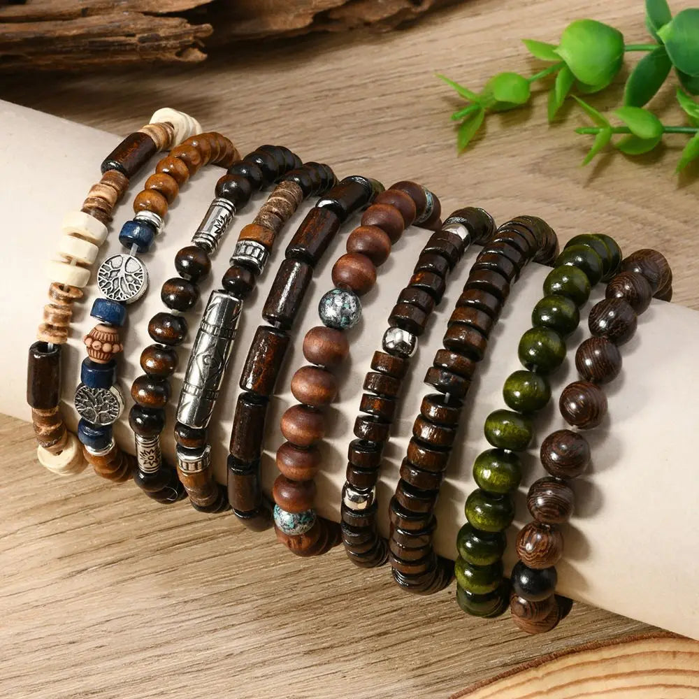 LUDOVICA™ | Set di bracciali bohémien – Perline naturali e stile senza tempo