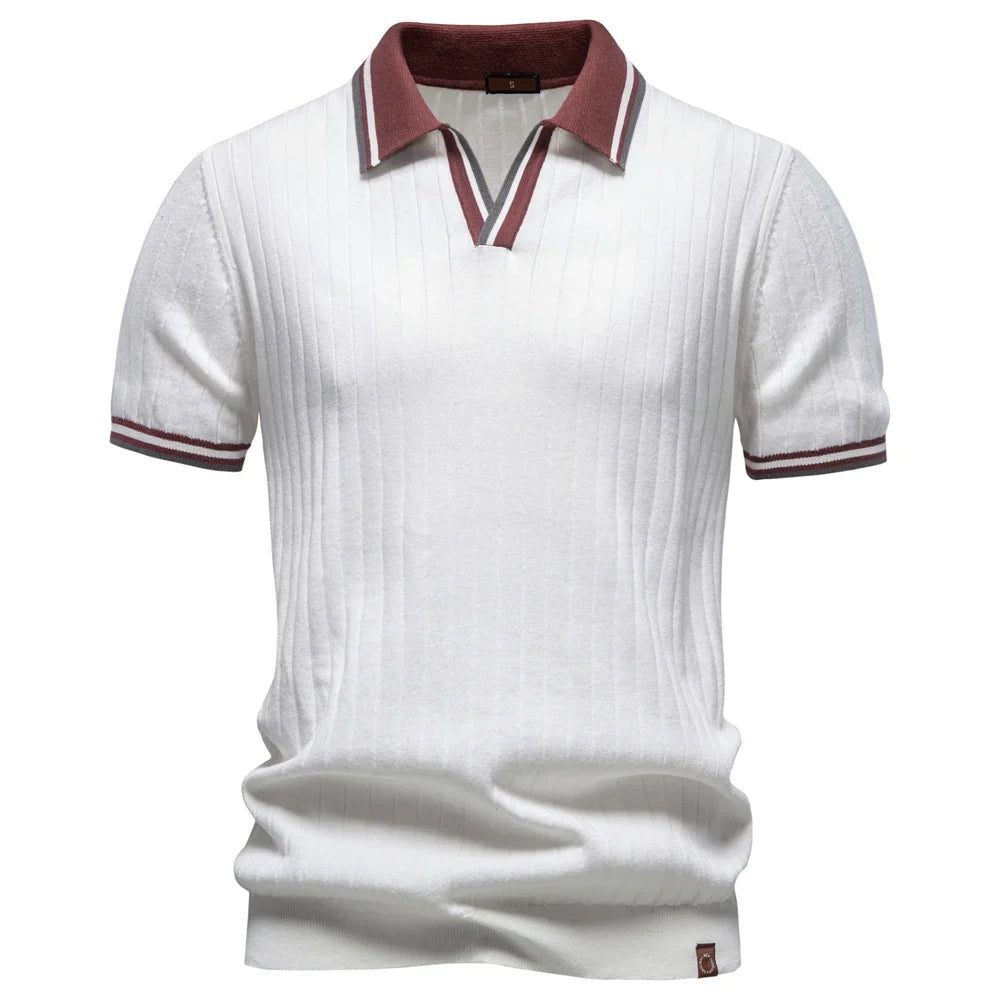 LUCA | Polo Elegante con Collo a Contrasto - Stile Unico per Ogni Occasione!