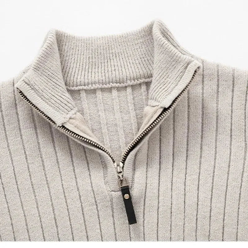 ZERMATT Maglione Mezza Zip Collo Alto - Stile e Comfort per l'Inverno