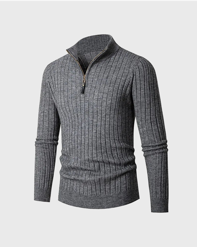 ZERMATT Maglione Mezza Zip Collo Alto - Stile e Comfort per l'Inverno