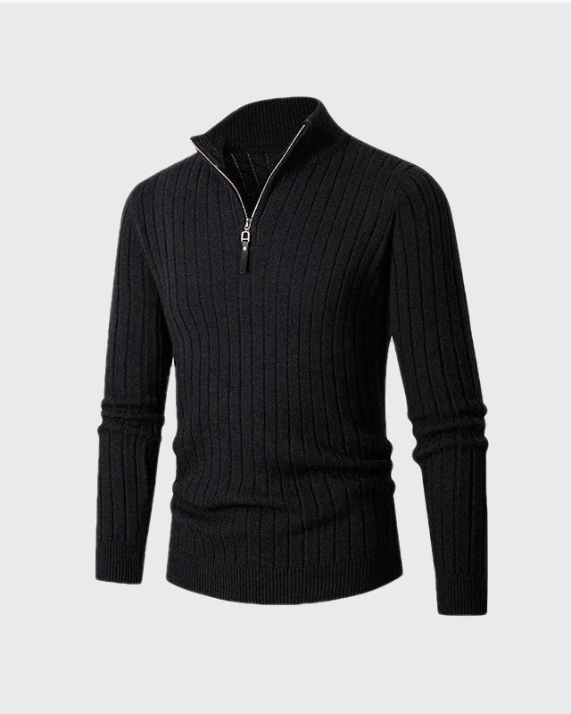 ZERMATT Maglione Mezza Zip Collo Alto - Stile e Comfort per l'Inverno