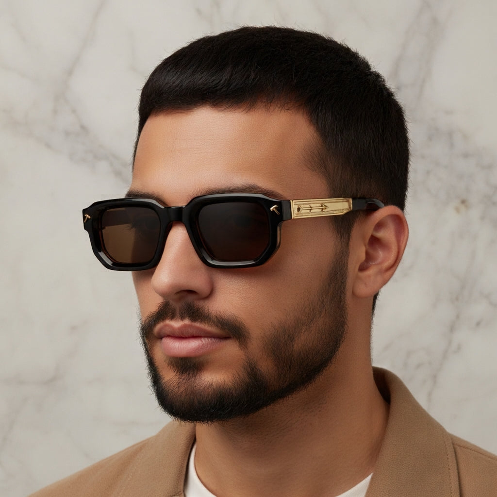Occhiali da Sole TRENTO con Stile: Tempio in Metallo per un Look Unico!