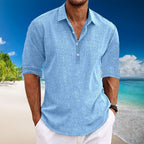 Tyler - Elegante Camicia Casual in Lino a Maniche Lunghe per un Look Fresco