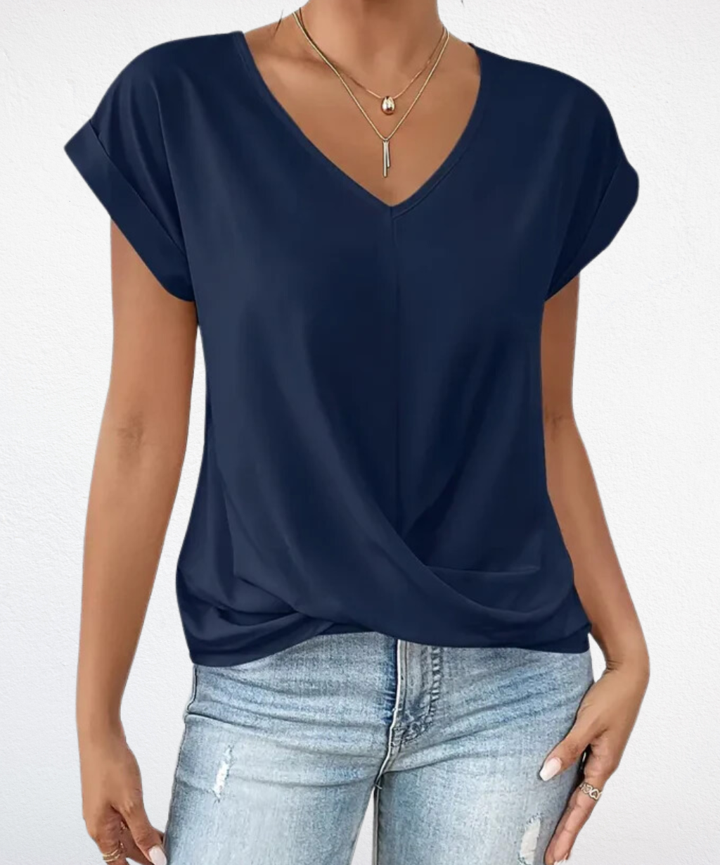 BELLE™ | Elegante Top V-Neck per un Look Raffinato