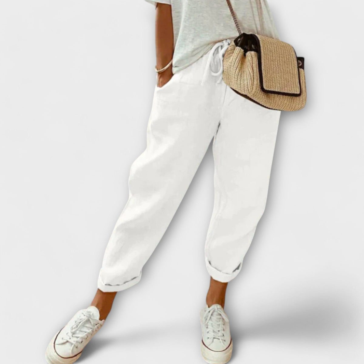 Bibi - Pantaloni Casual in Lino: Stile Moderno per Ogni Occasione!