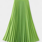 Elegante Gonna Lunga Plissettata in Satin: Stile e Comfort per Ogni Occasione!