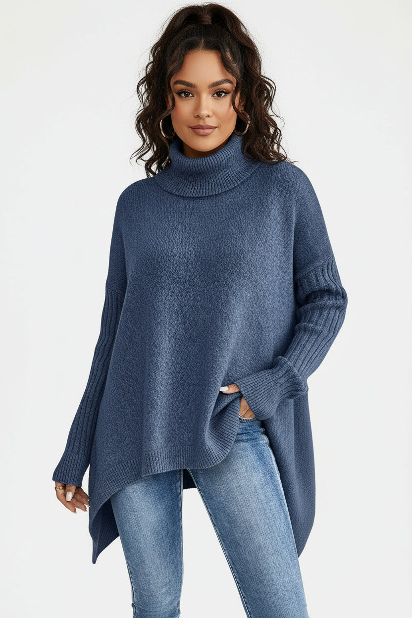 Maglione Lungo a Collo Alto™ | Eleganza Calda e Stile Inconfondibile
