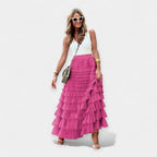 Stupenda Gonna Boho in Raso: Eleganza e Stile Unico