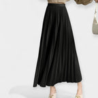 Elegante Gonna Lunga Plissettata in Satin: Stile e Comfort per Ogni Occasione!