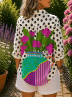 TULLIA™ | Blusa Donna Vaso di Fiori - Eleganza e Stile