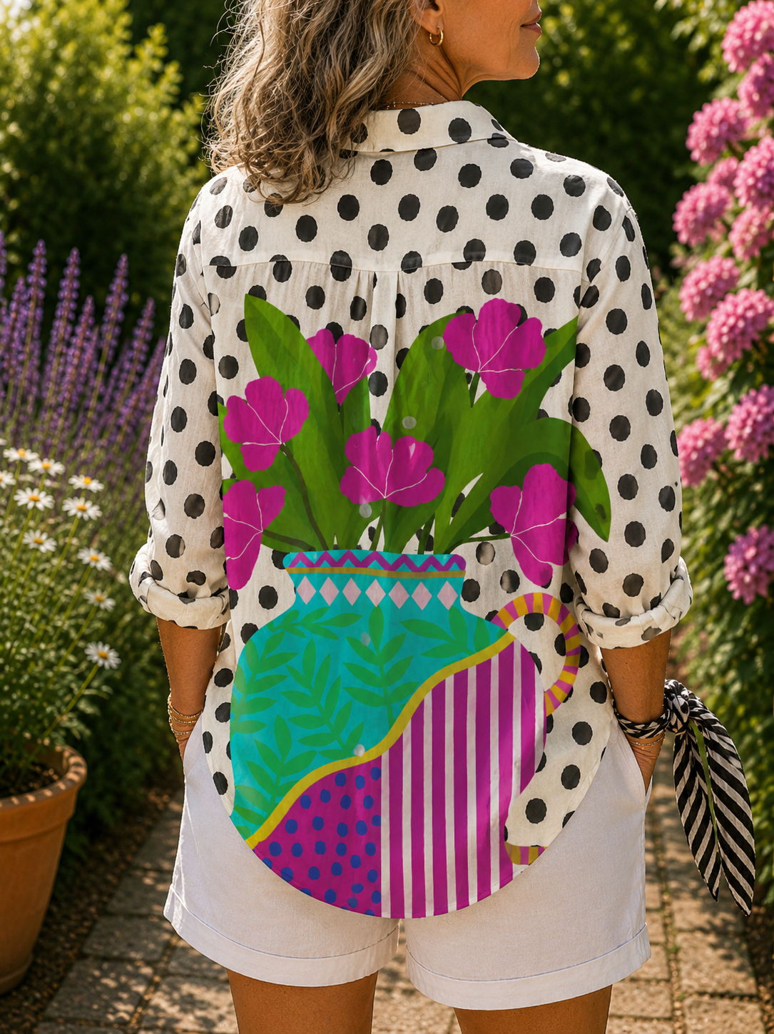 TULLIA™ | Blusa Donna Vaso di Fiori - Eleganza e Stile