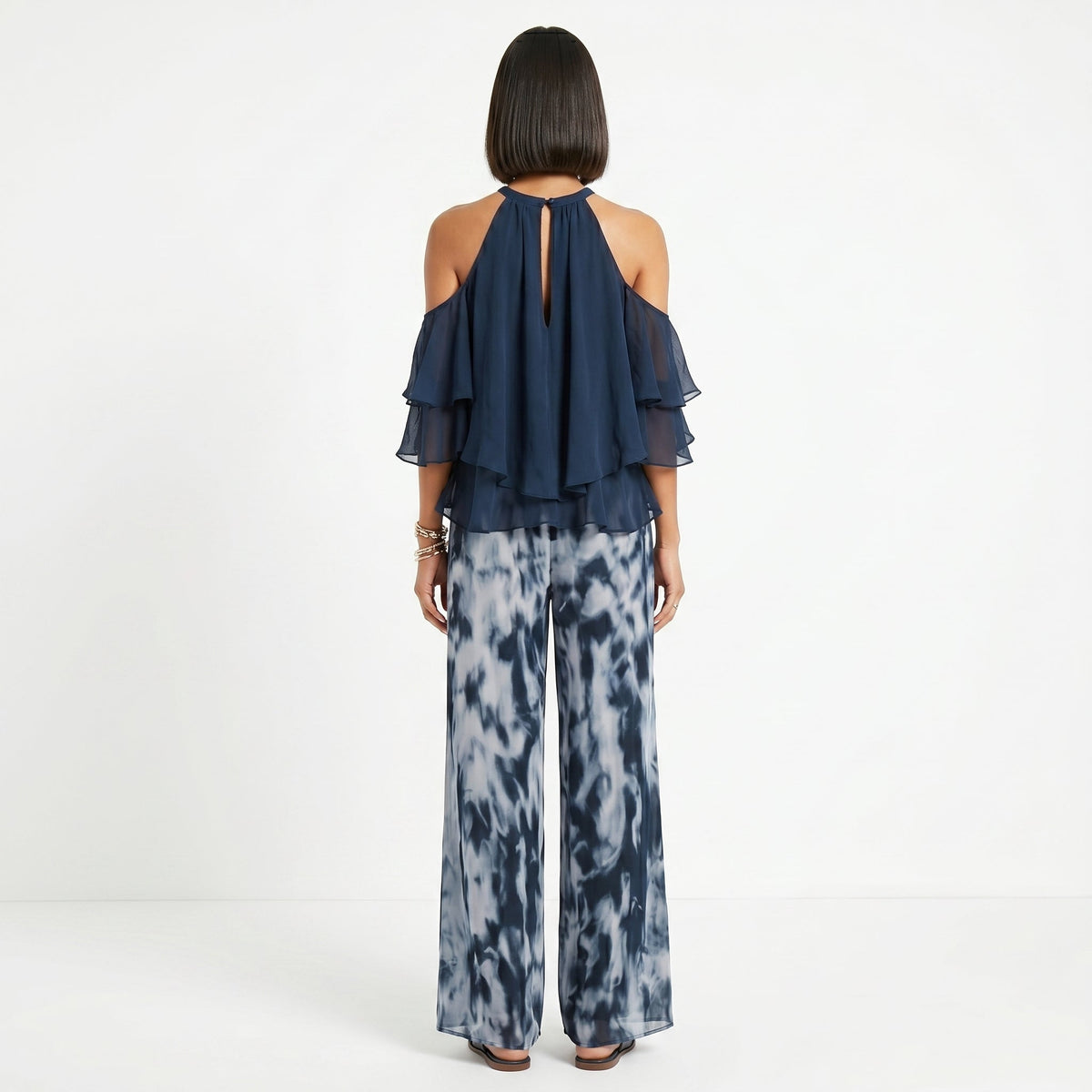 Francisca - Set Halter e Pantaloni Fluidi Eleganti per un Look Unico