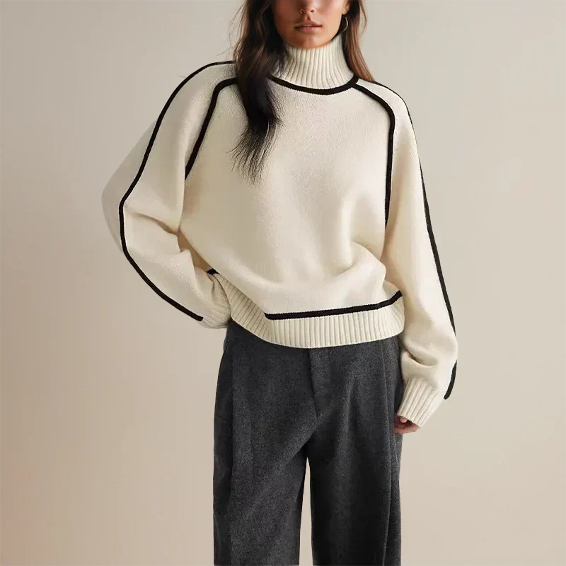 Maglione Elegante con Collo Alto - Comfort e Stile per Ogni Occasione!