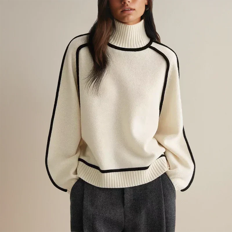 Maglione Elegante con Collo Alto - Comfort e Stile per Ogni Occasione!