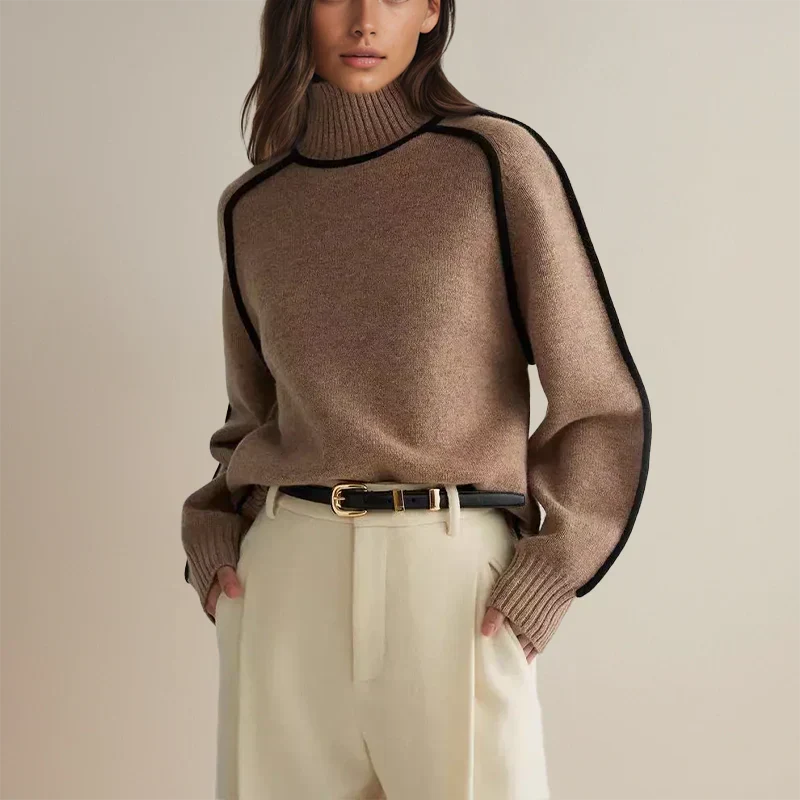 Maglione Elegante con Collo Alto - Comfort e Stile per Ogni Occasione!