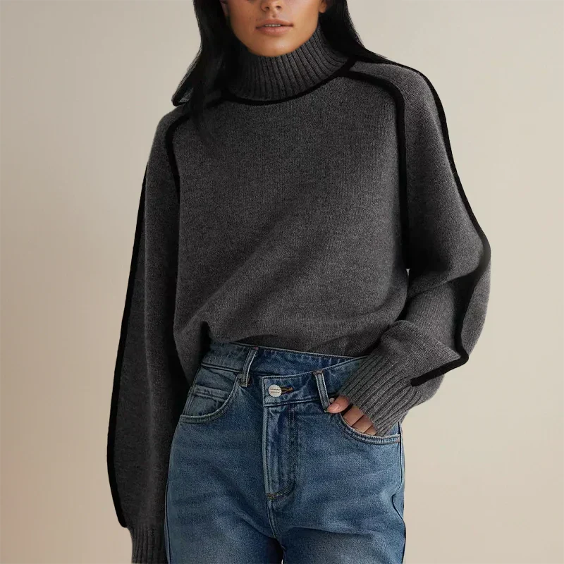 Maglione Elegante con Collo Alto - Comfort e Stile per Ogni Occasione!