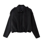 Giacca Oversize Bomber in Pelle Scamosciata: Stile Unico e Comfort Incredibile!