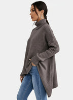 Maglione Lungo a Collo Alto™ | Eleganza Calda e Stile Inconfondibile