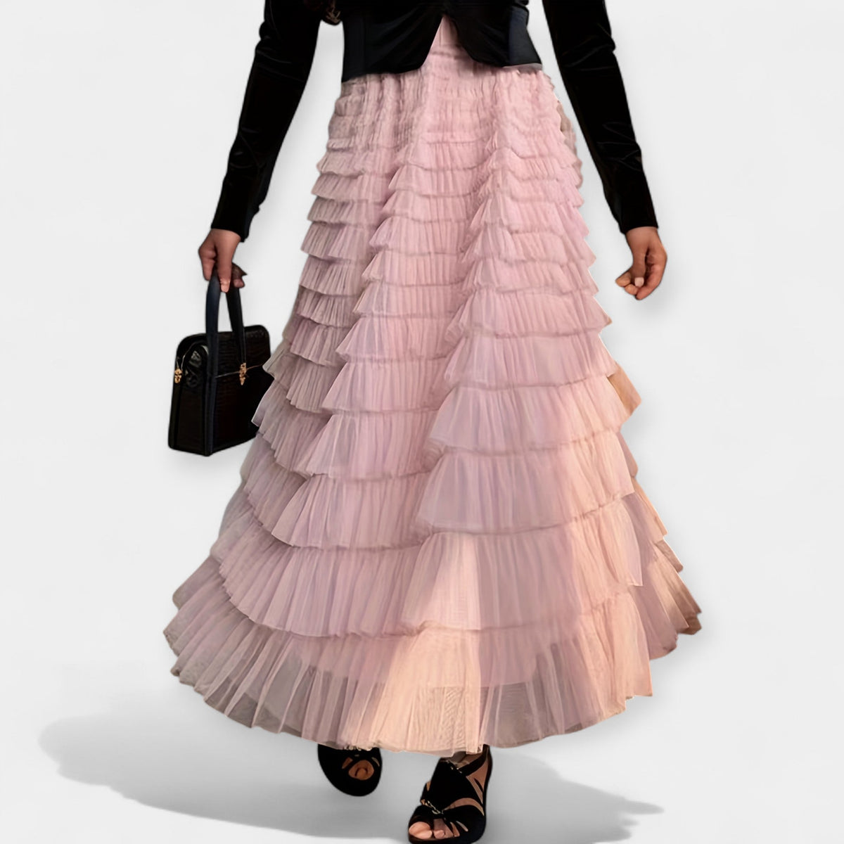 Elegante Gonna con Dettagli in Tulle: Stile e Raffinatezza per Ogni Occasione