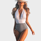 Joana - Costume da Bagno Chic con Vita Alta per un Look Elegante