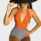 Joana - Costume da Bagno Chic con Vita Alta per un Look Elegante