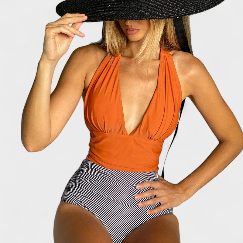 Joana - Costume da Bagno Chic con Vita Alta per un Look Elegante