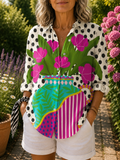 TULLIA™ | Blusa Donna Vaso di Fiori - Eleganza e Stile