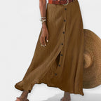 Elegante Gonna Lunga Semi Trasparente con Spacco: Stile e Femminilità