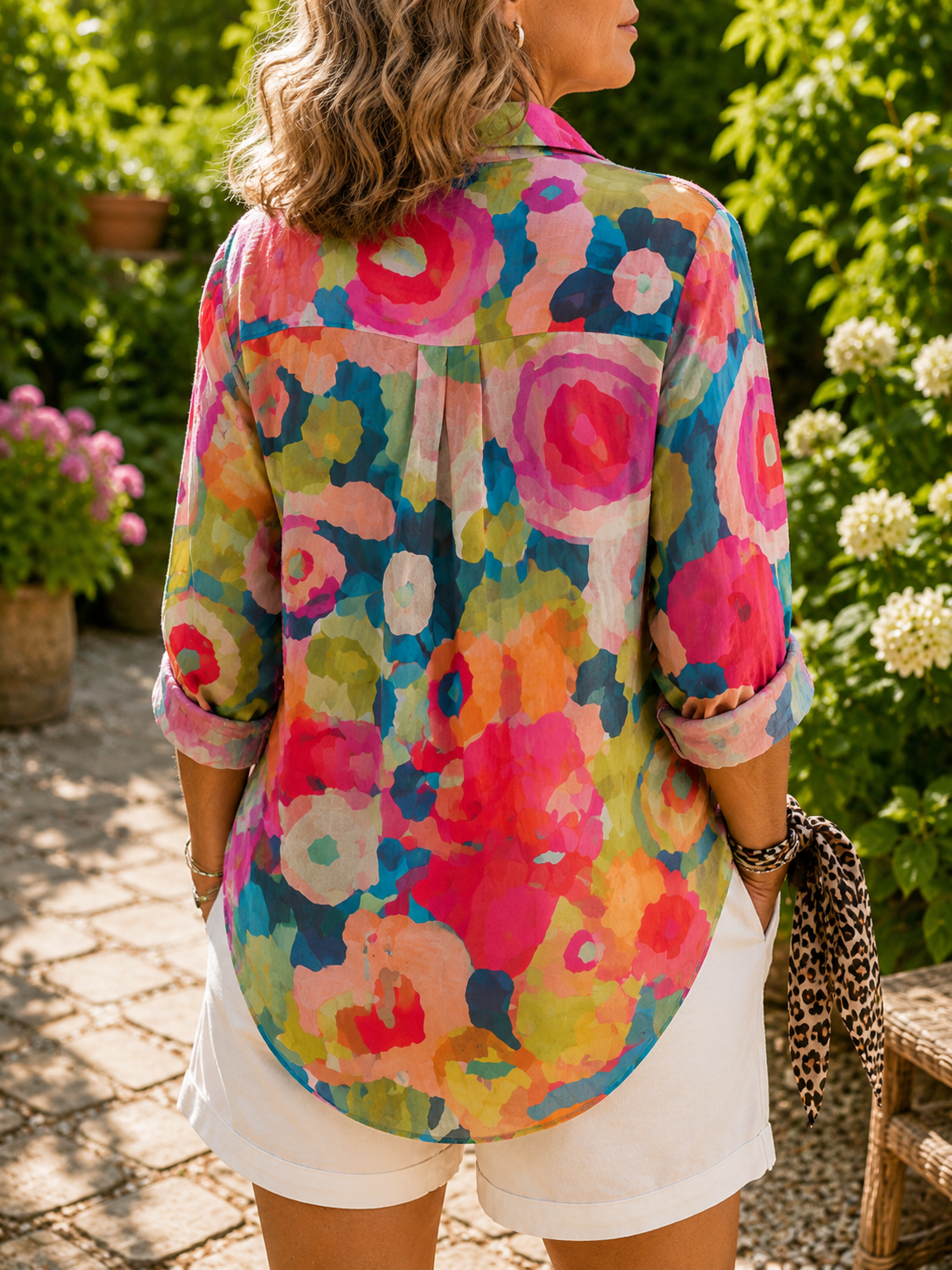 LOREDA™ | Blusa artistica vibrante Donna - Stile unico per ogni occasione