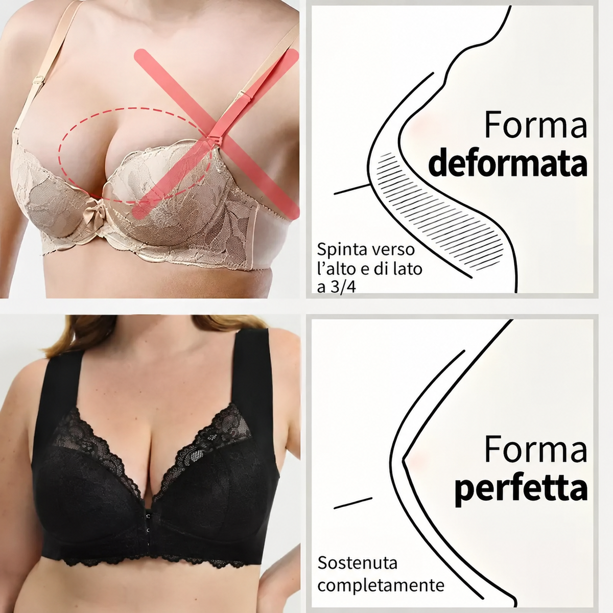 Sofia™ | Reggiseno push-up confortevole  (Confezione da 3)