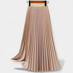 Elegante Gonna Lunga Plissettata in Satin: Stile e Comfort per Ogni Occasione!