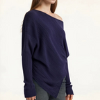 Maglione Asimmetrico con Spalla Scoperta: Stile Unico per Ogni Occasione!